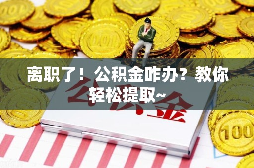 翔安离职了！公积金咋办？教你轻松提取~